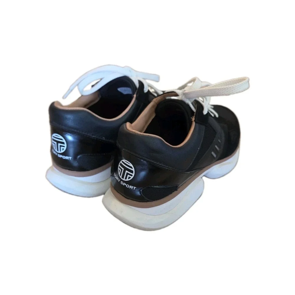 Tory Burch Sport bubble lace up Sneakers Black White Size 10.5